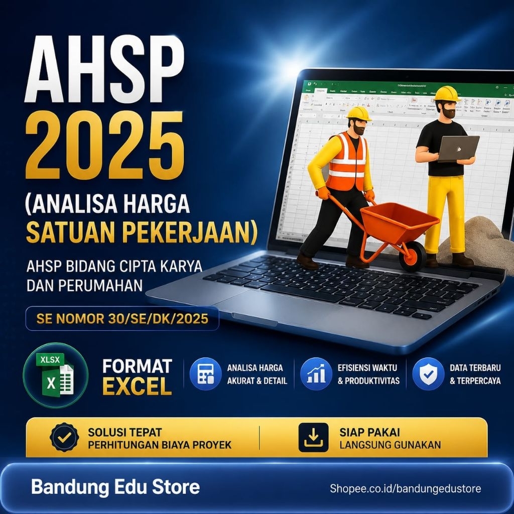 Excel Template AHSP 2025 & RAB Konstruksi – Cocok untuk Estimator & Kontraktor