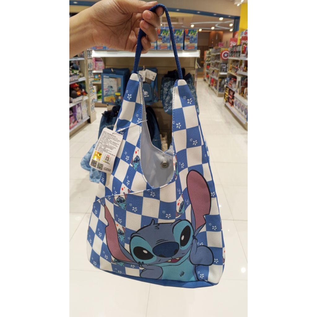 SHOULDER BAG STITCH ORIGINAL PRODUCT DISNEY STITCH MEGOS/Tas Stitch Lucu & Stylish Blue & White