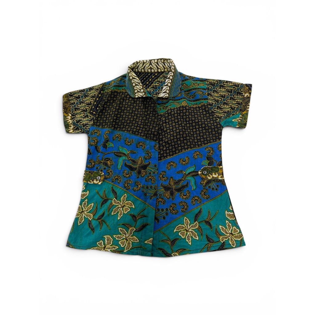 Baju Batik Patchwork Shirt Preloved
