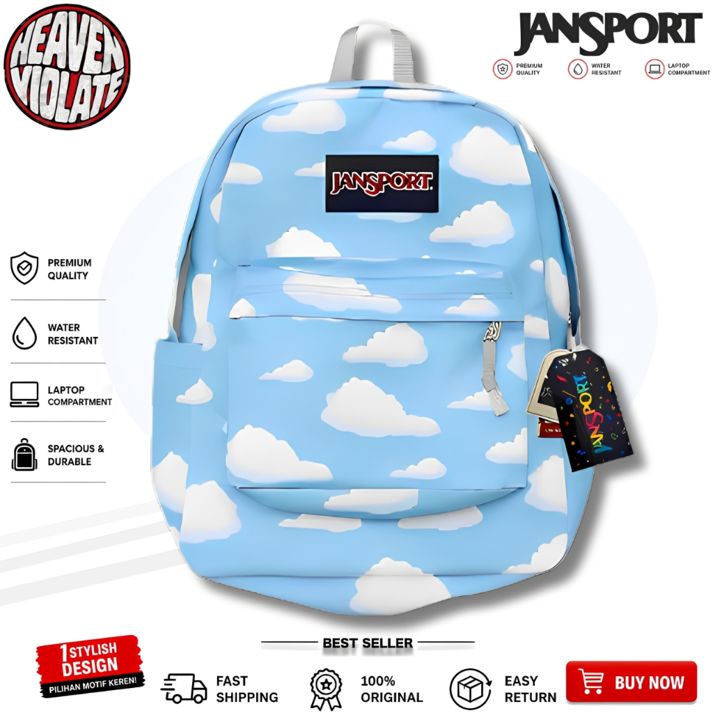 [100% ORIGINAL] - TAS RANSEL JANSPORT BLUE SKY/AWAN BACKPACK SUPERBREAK - TAS RANSEL JANSPORT - BAGP