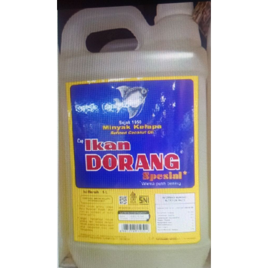 Minyak Goreng Kelapa Ikan Dorang 5 Liter