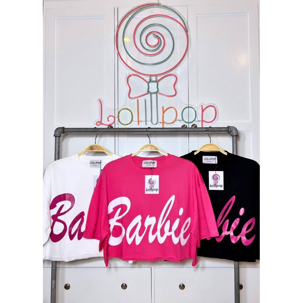 READYSTOCK AS-021 BARBIE CROPTOP OVERSIZE BANGKOK LOLLIPOP