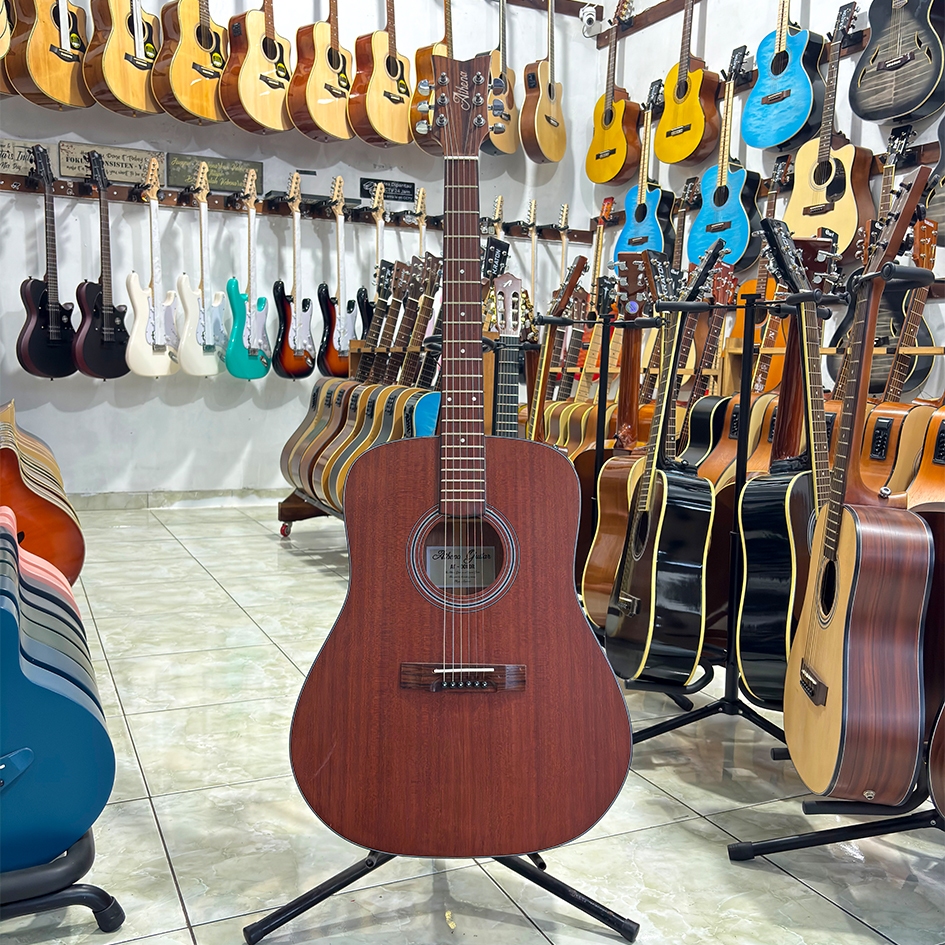 ORI LOKAL GITAR ORIGINAL Gitar Premium Athena DR - 001 Sapele Body Jumbo Gitar Original Lokal