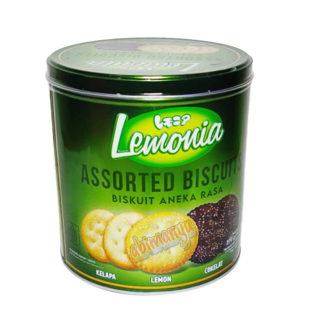biskuit lemonia assorted 270 gram kemasan kaleng
