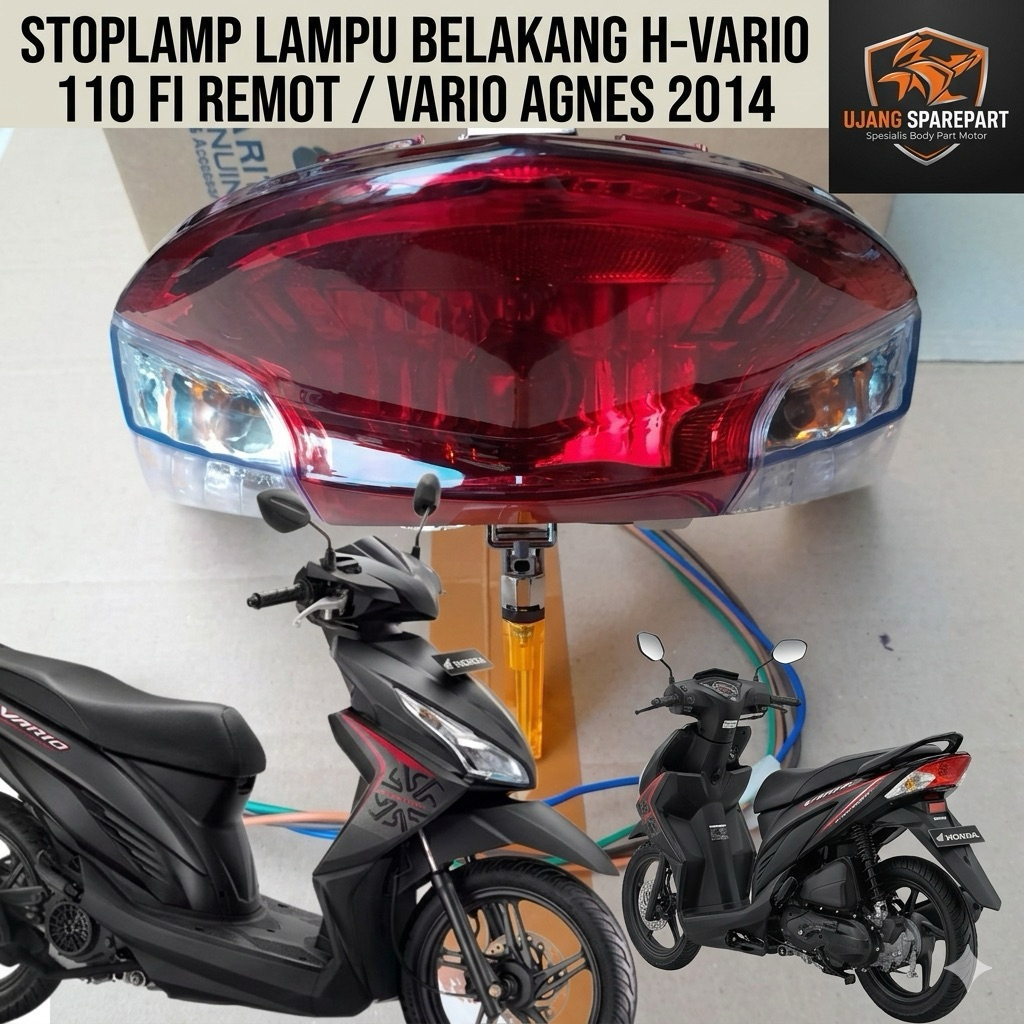 Lampu Stop Assy Honda Vario 110 FI LED Injeksi - Reflektor Belakang Stop Lamp Belakang K46 NARITA