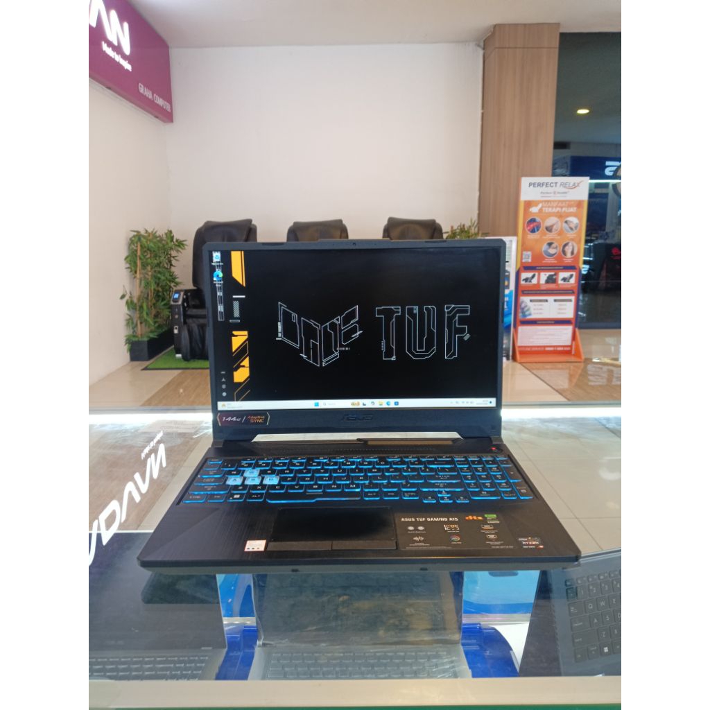 Asus TUF Gaming A15 Ryzen 5-7535HS Ram 8GB SSD 512GB RTX2050 4GB Layar 15.6" FHD IPS 144Hz KB Backli