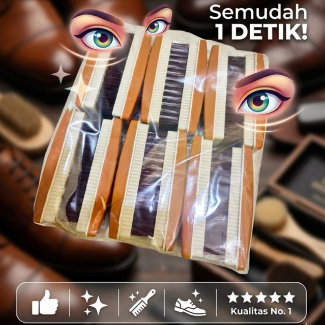 GROSIR Sikat Sepatu Kilap Instan Paket 12pcs pembersih Sepatu Kulit No 1 Semir Kilap Pembersih Sepat
