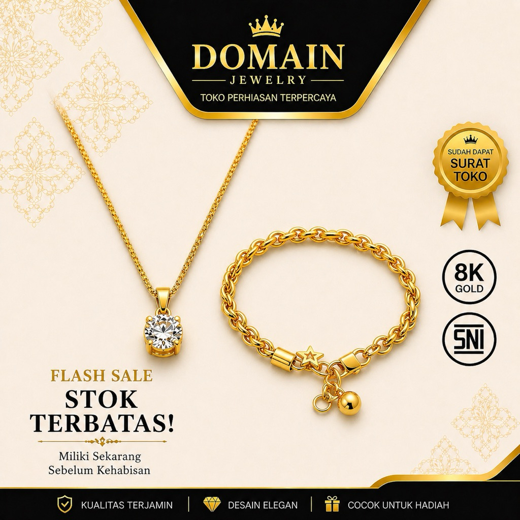kalung emas muda asli 4gram kadar 875 motif kalung wanita nuri mata satu free gelang nuri medan dapa