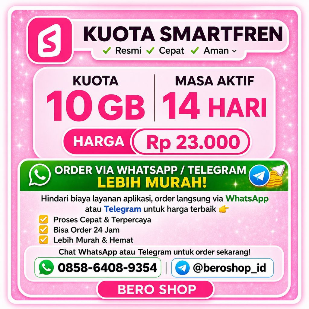 Kuota/Paket Data Smartfren 10GB 14 Hari Resmi