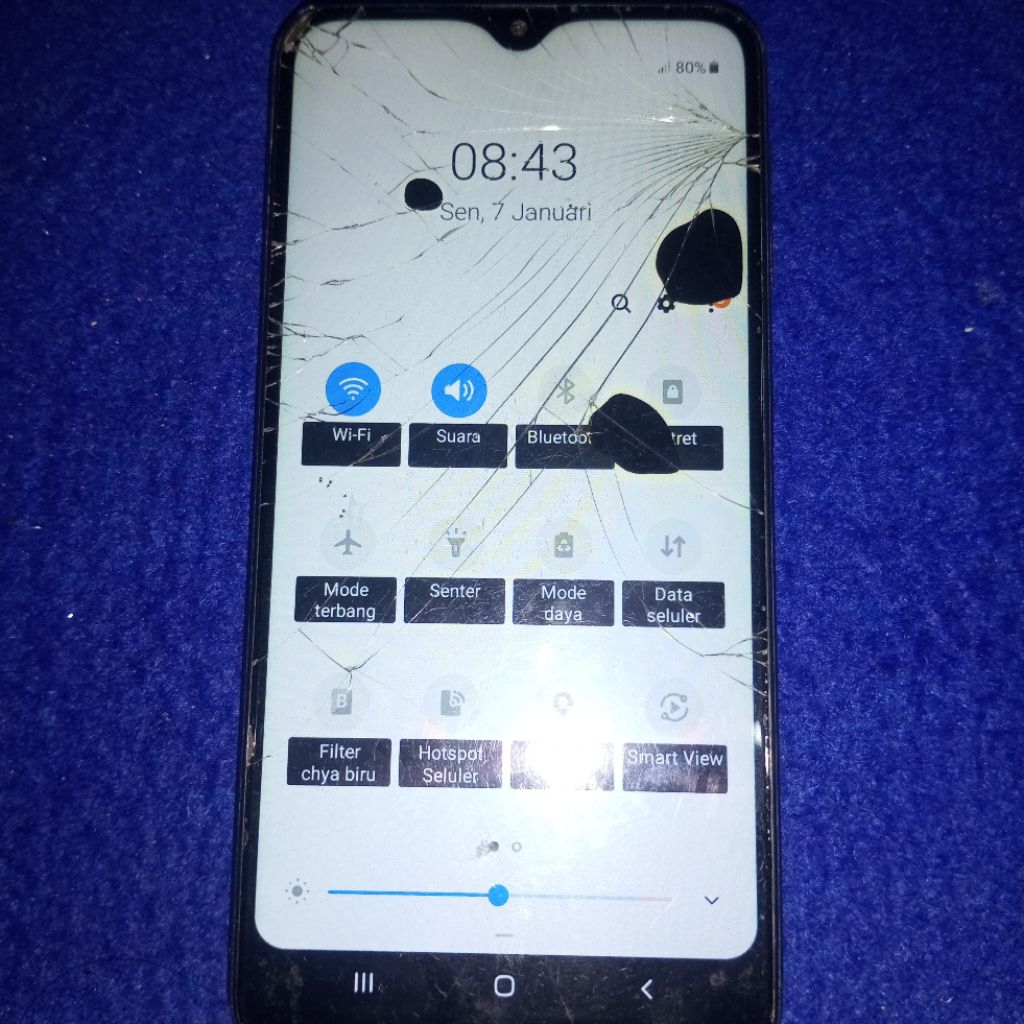 samsung a10 minus lcd retak tompel