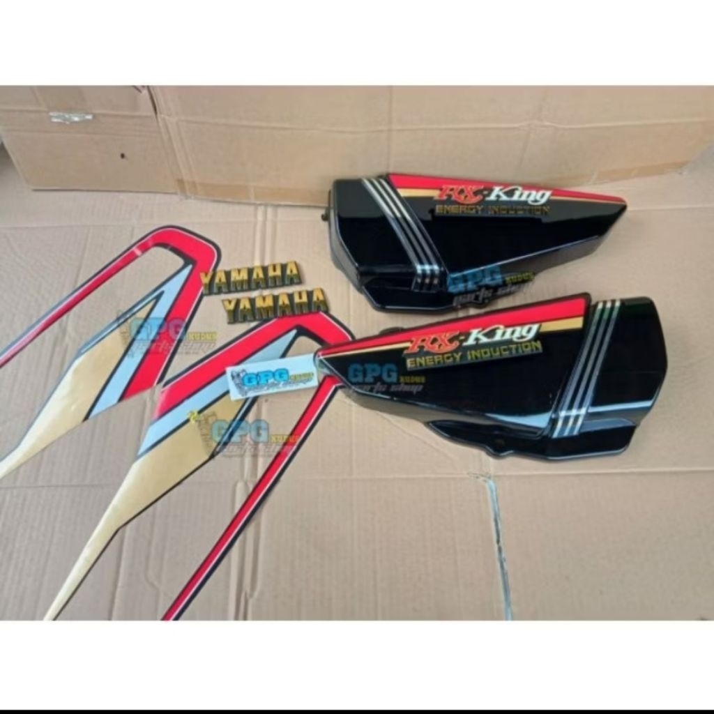 COVER BOK AKI TUTUP AKI TEPONG AKI LIST CROM YAMAHA RX KING COBRA TAHUN 1991-1992 BIBIR MERAH FULSET