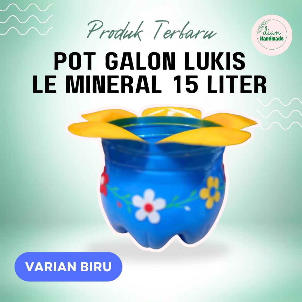 Pot Galon Lukis / Prakarya Galon Le Minerale / Tugas Sekolah