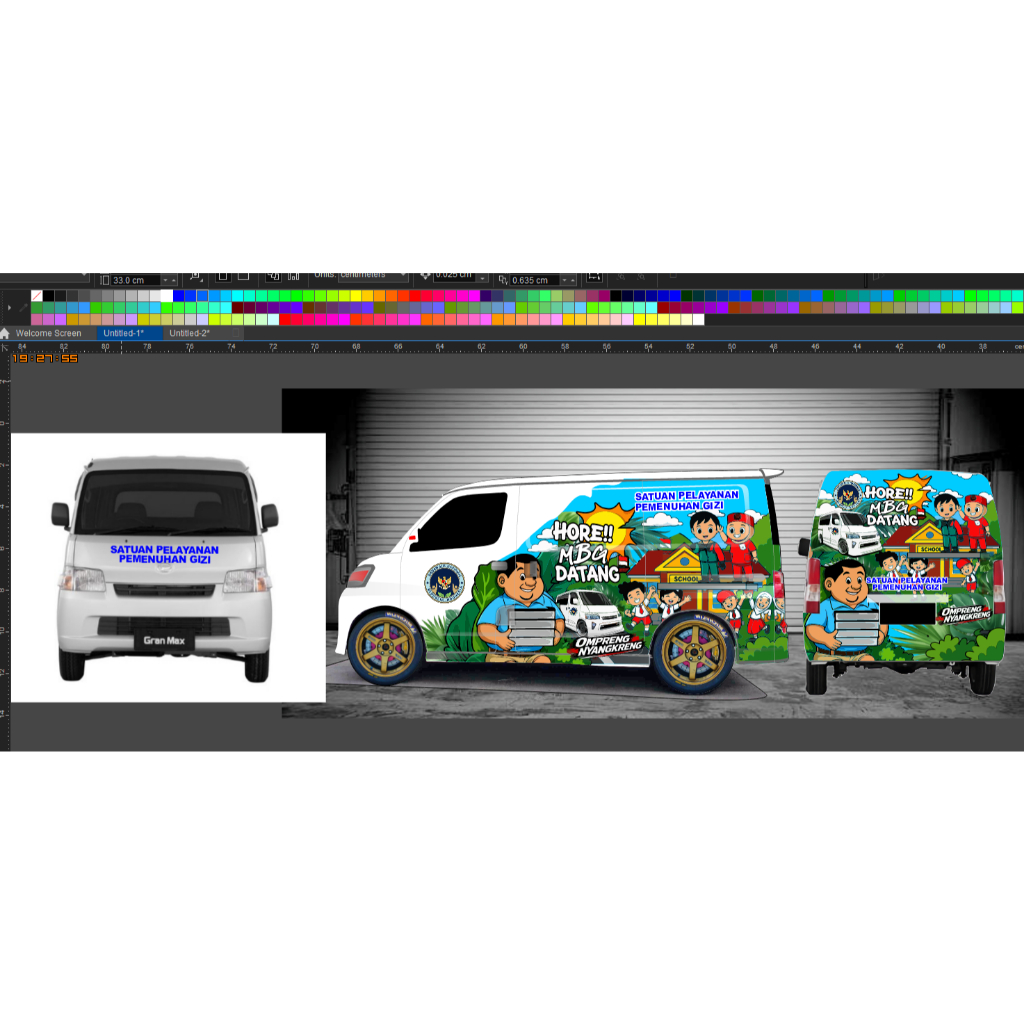 STIKER decal MBG sppg blindvan grandmax dll