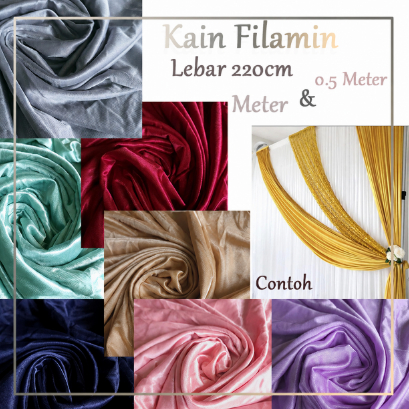 Kain Abutai Filamin Dekorasi Backdrop Meteran Kain Tenda Lebar 220cm