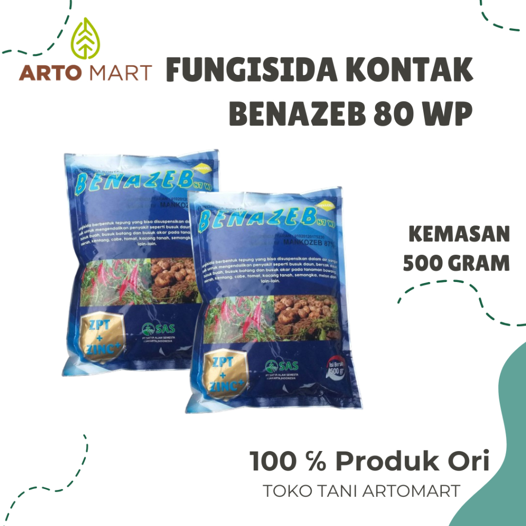 Benazeb 80 WP 500 gr Fungisida Kontak