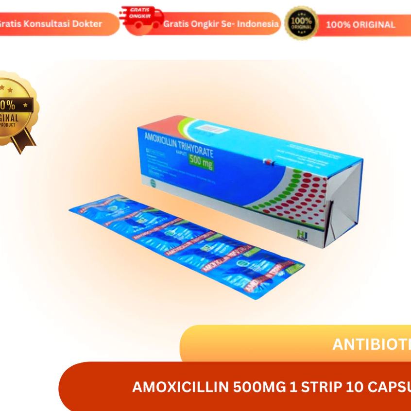 AMOXICILLIN GENERIK_01 500 MG 1 STRIP @ 10 KAPLET