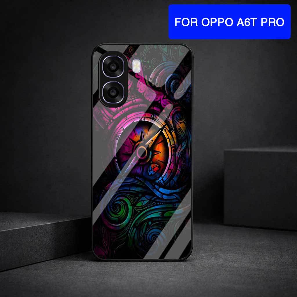 Softcase Kaca OPPO A6T PRO - Casing HP OPPO A6T PRO Terbaru [M371] Casing OP - Motif Keren Aestetik 