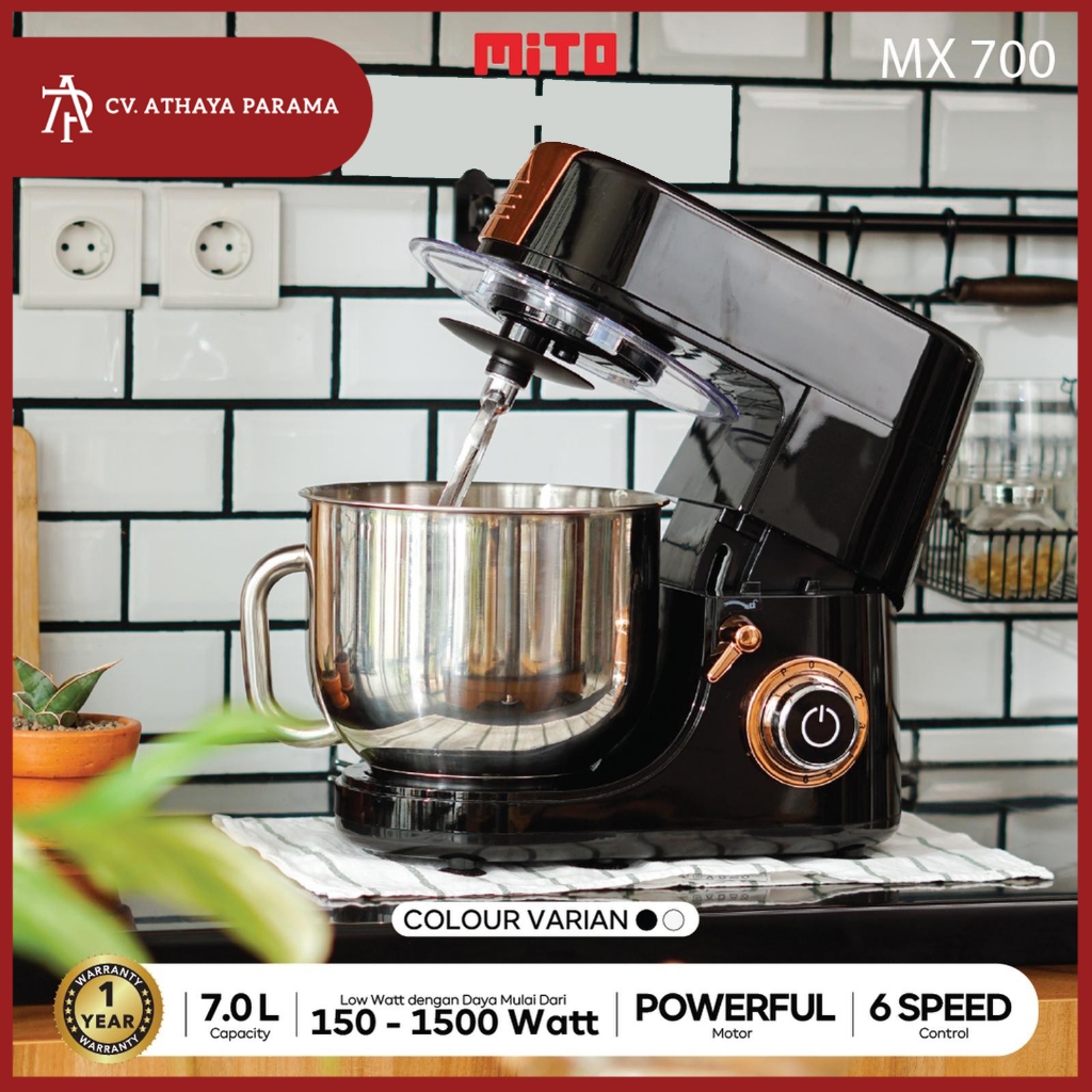 MITO Stand Mixer MX700 Pengaduk Adonan Kue 7L Maxi Mixer
