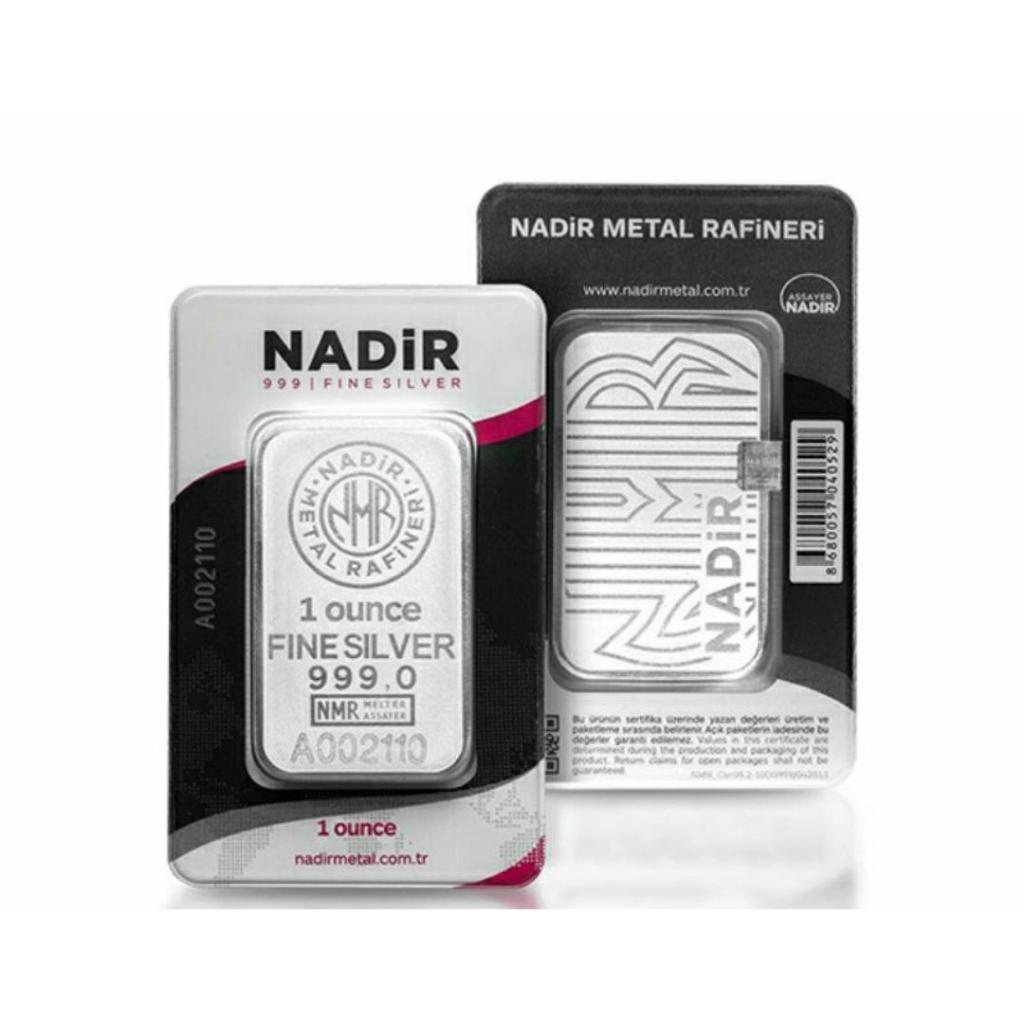 Silver bar Nadir 1 oz | Perak nadir 1 oz pres | perak nadir slab 1 oz | Slab aklirik nadir 1 oz
