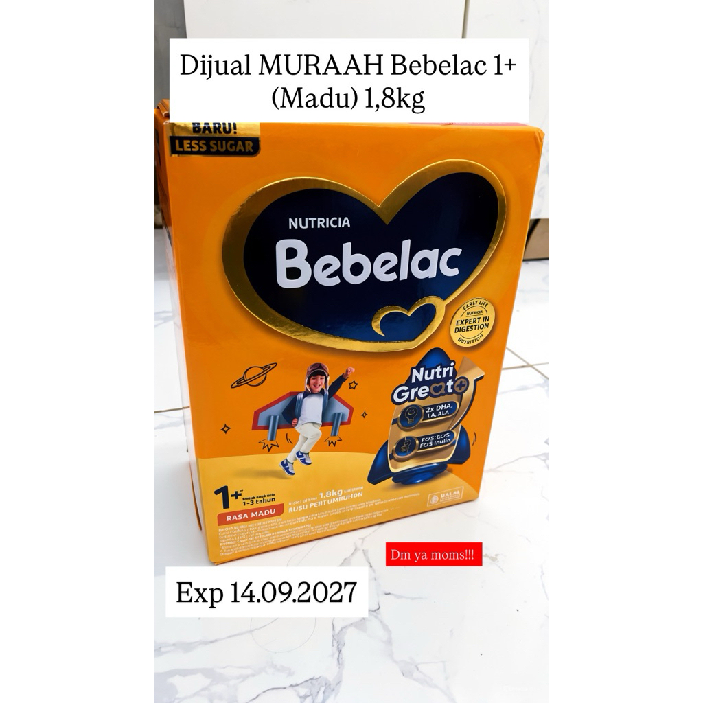 ((SALE)) SUSU BEBELAC 1+ 1,8KG, RASA MADU EXP 2027