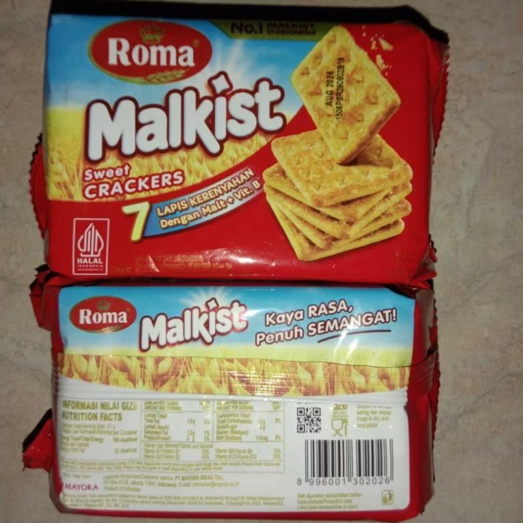 Roma Malkist Crackers 105gr, Roma Malkist Cokelat 105gr, Roma Malkist Abon 105gr