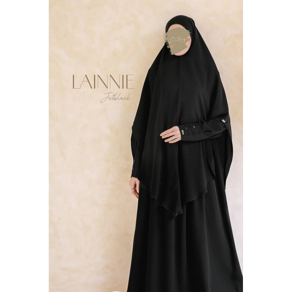 LAINNIE JETBLACK DITSY SIZE L dan XL ditsy moslem 2026