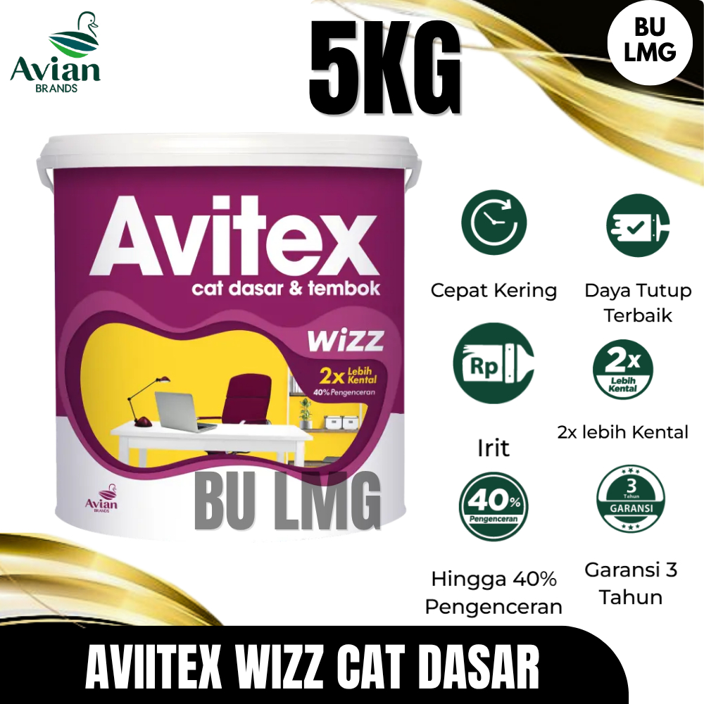 5 Kg Avitex Wizz Cat Dasar Tembok // Avitex Wizz  Wall Sealer Mengurangi Resiko Mengapur & Alkali Av