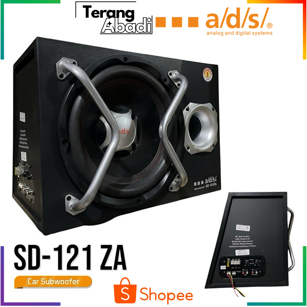 Subwoofer Aktif Mobil 12 inch ADS SD121ZA Bassbox 12 Inch Basstube Active Audio Mobil Plus Box 12"