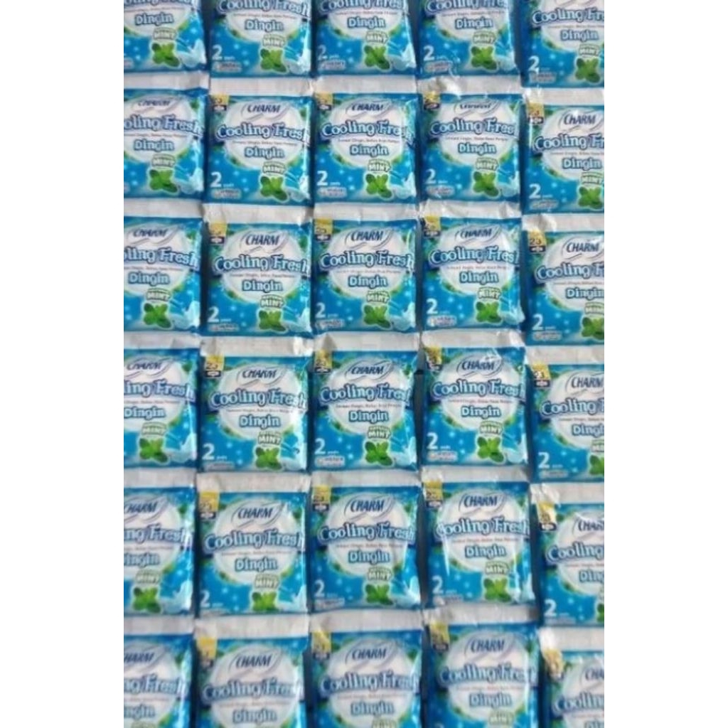 Charm Cooling Fresh Wings 23cm 1 renceng isi 6 dengan Sensasi Dingin dan Daun Mint