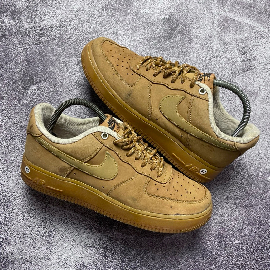 [Size 42] Nike Air Force 1 Low 'Flax' 2019 (CJ9179-200) Second Original Kondisi Mulus Nominus. Harga