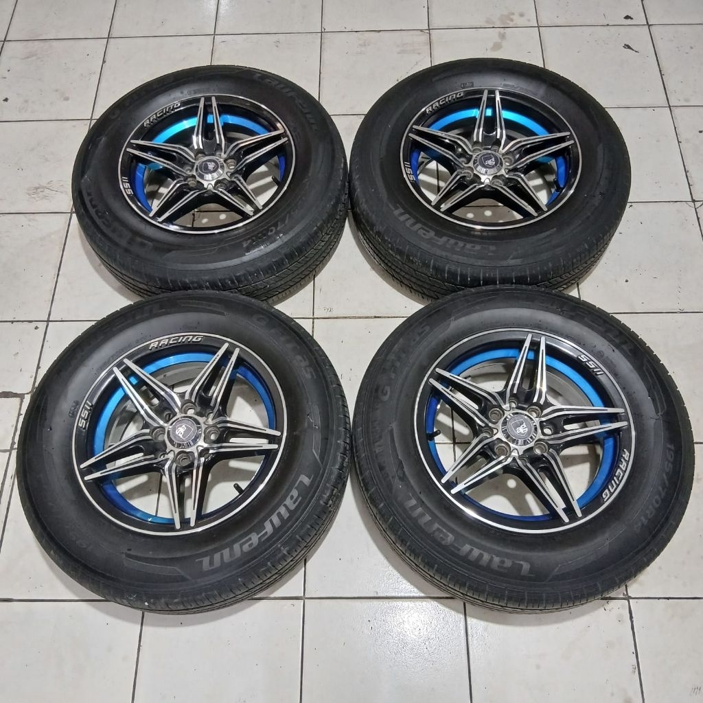 Velg Mobil Second RACING SS11 Ring 14 pcd 4x100/114,3 + Ban 195 70 R14