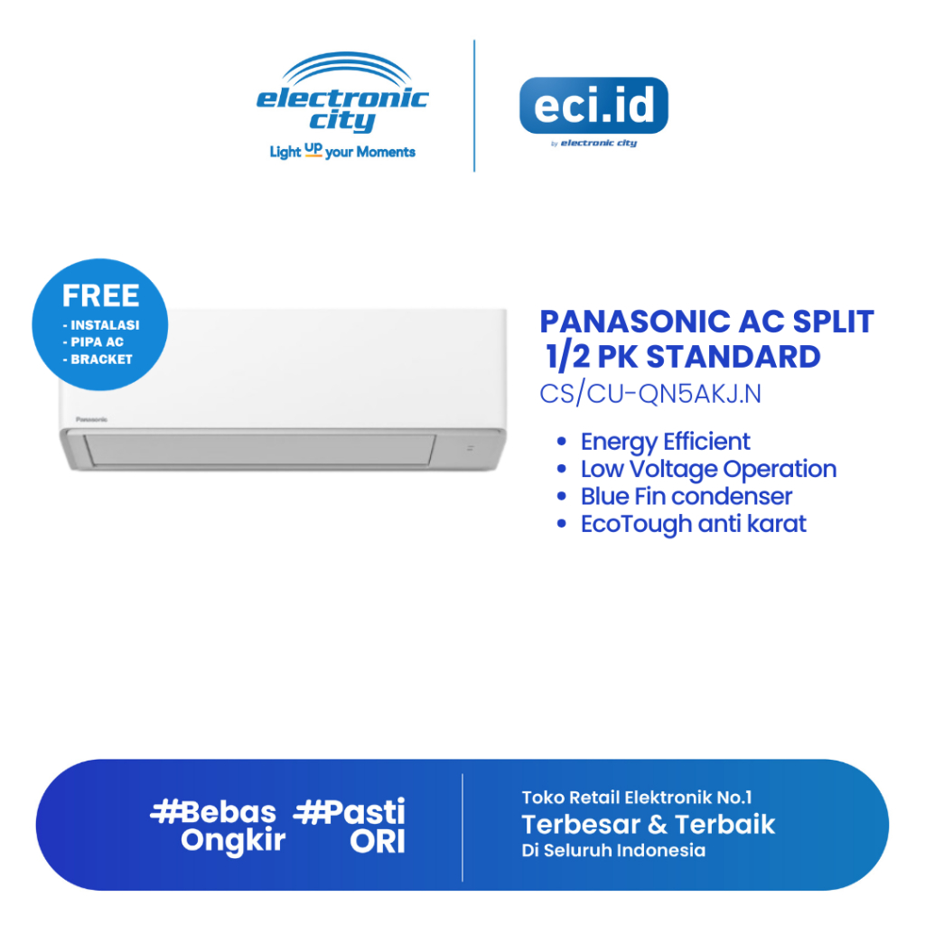 Panasonic AC Split 1/2 PK Standard - CS/CU-QN5AKJ.N