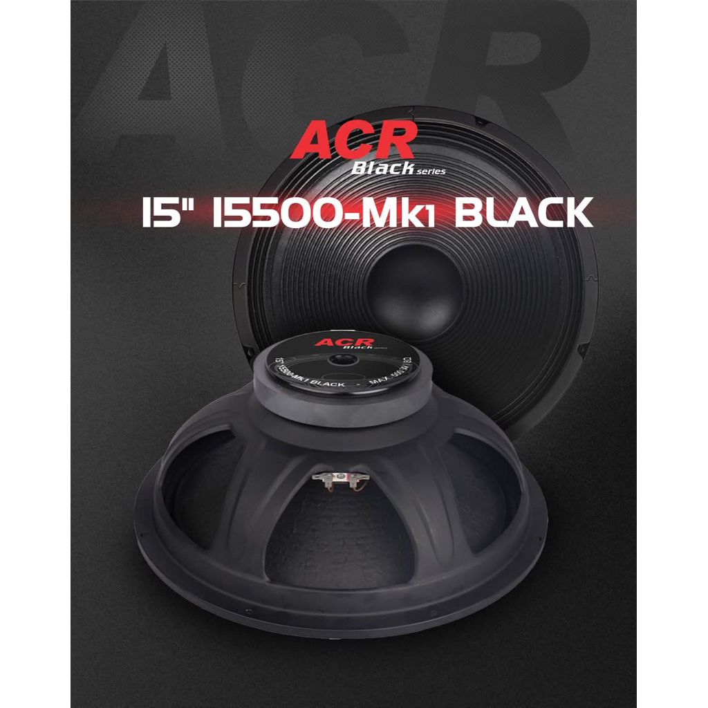 ACR 15” Black 15500 Speaker komponen 15 inch fullrange 500 watt 8 ohm spiker driver 15 inci speker 1