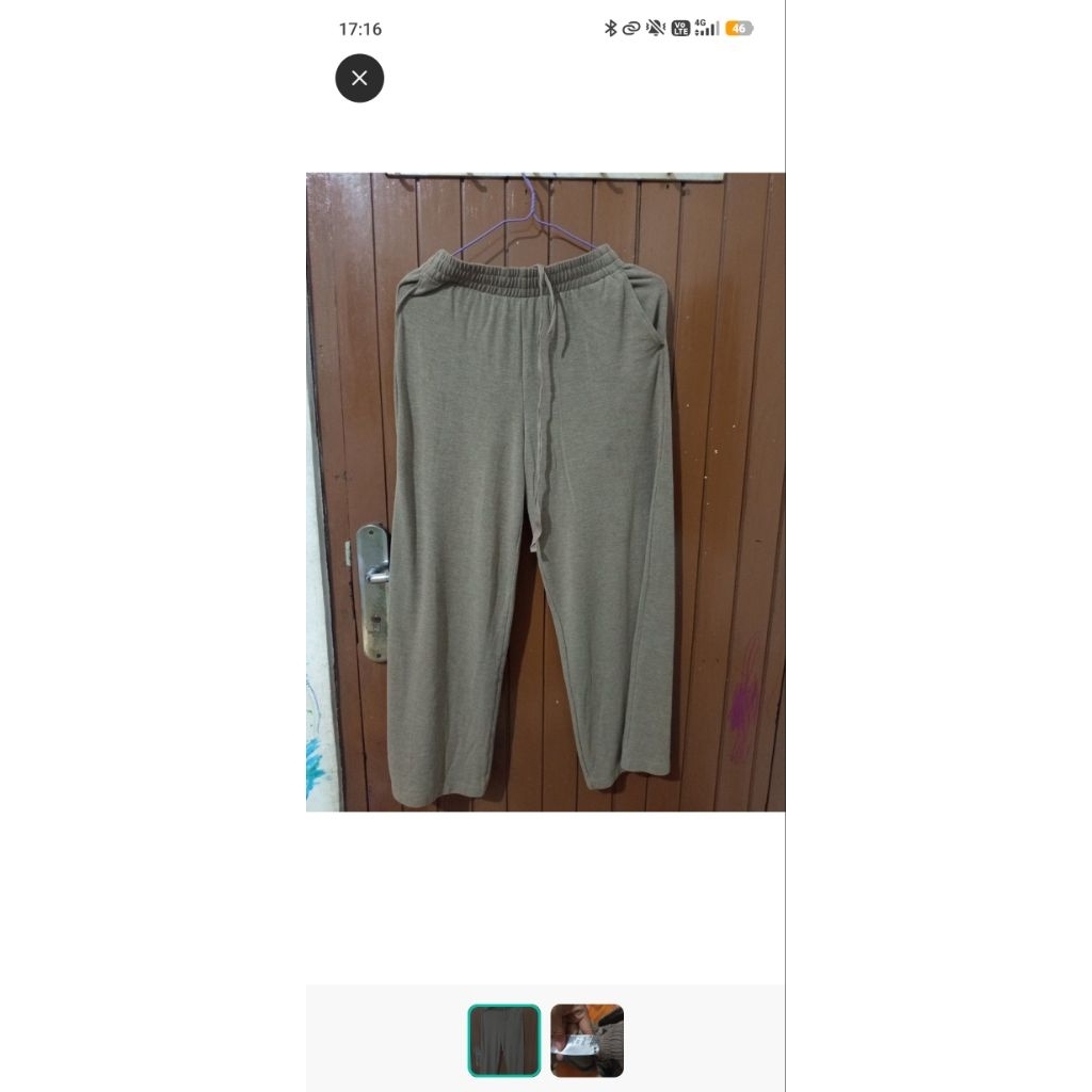 celana panjang knit uniqlo lembut