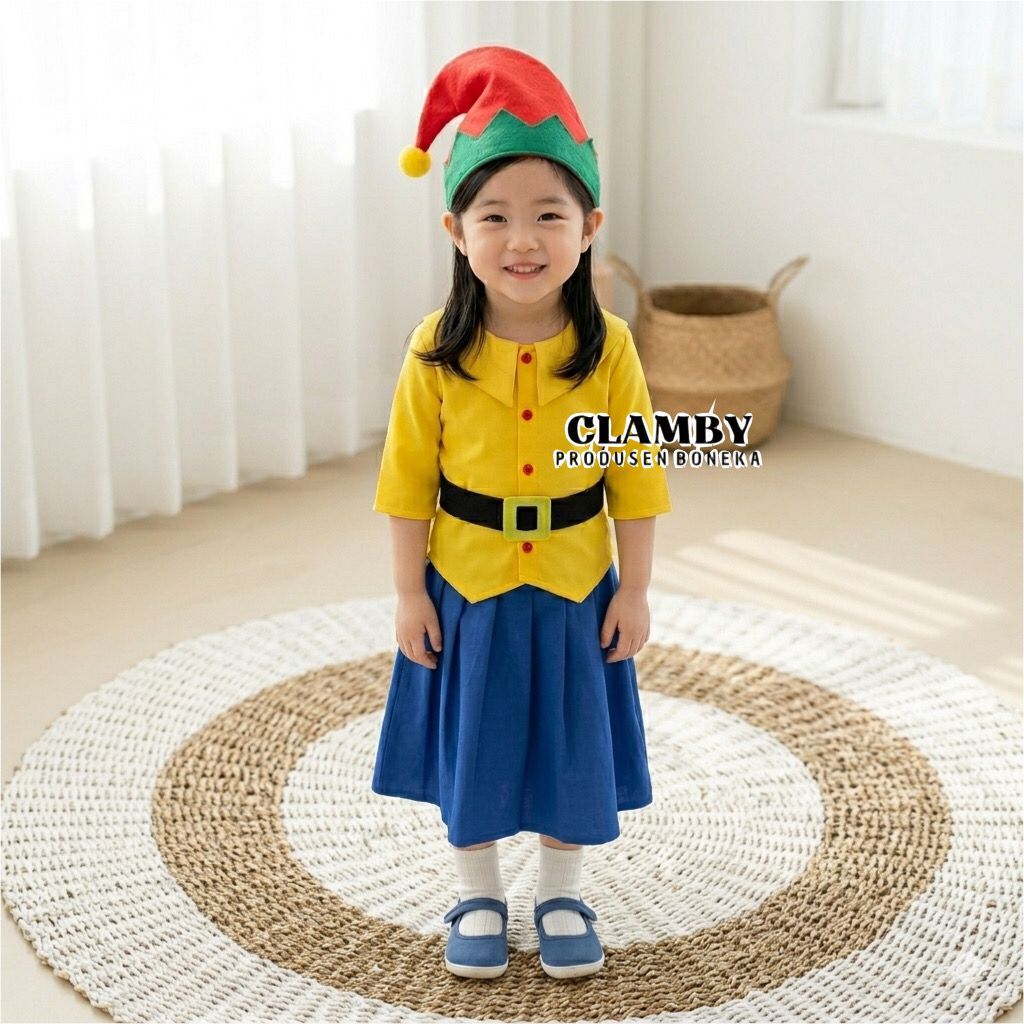 Kostum Kurcaci Anak Gnome Snow White 7 Dwarf / Kurcaci Set Rok