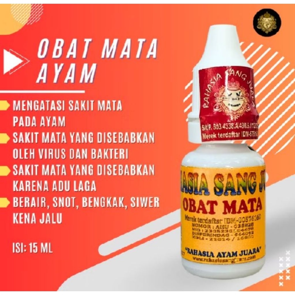 OBAT MATA AYAM BERAIR BENGKAK SNOT KENA JALU CRYSTAL OBAT MATA AYAM RSJ