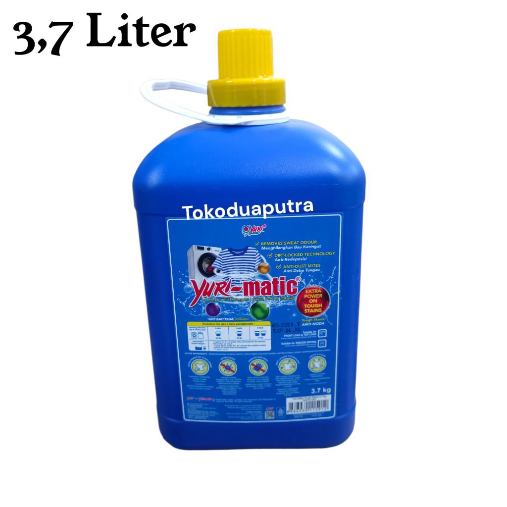 Yuri Matic Romatic Blue Detergen cair 3,7 Liter / Yuri matic Blue Jerigen 3,7 L