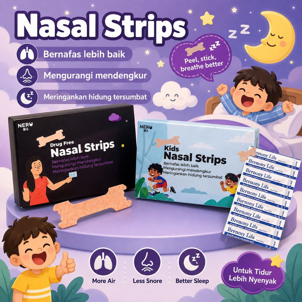 Plester Hidung Alat Bantu Pelega Hidung Tersumbat Dewasa & Anak