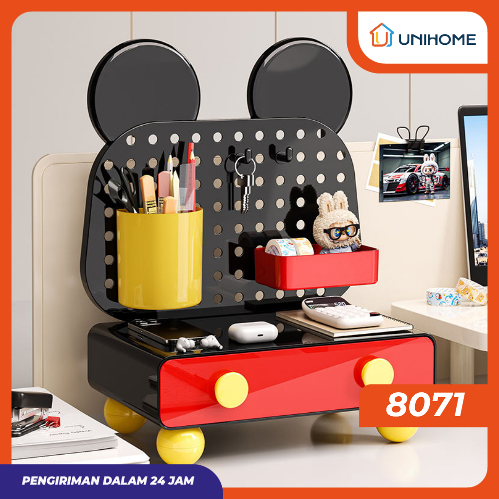 Rak Laci Lucu / Rak Alat Tulis Laci Penyimpanan 8071 / Tempat Alat Tulis Multifungsi Rak Meja Deskto