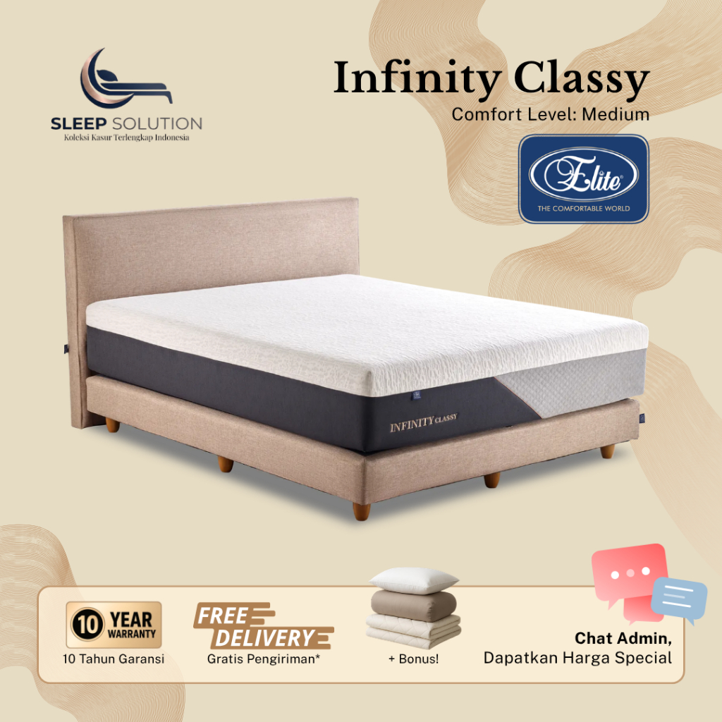 ELITE INFINITY CLASSY I Kasur Spring Bed | Matras Premium | 100x200, 120x200, 160x200, 180x200, 200x