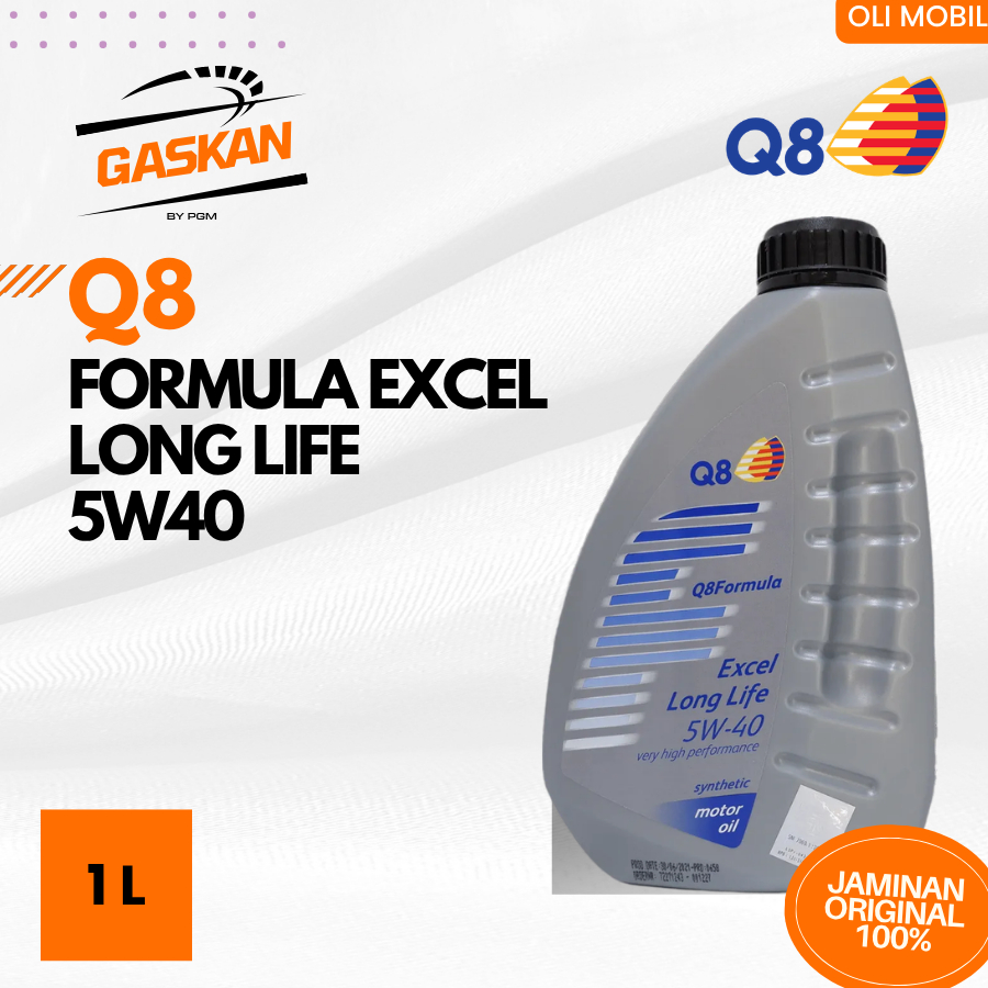 Oli Q8 Formula Excel Long Life 5W40 1L (Dijamin Ori 100%)