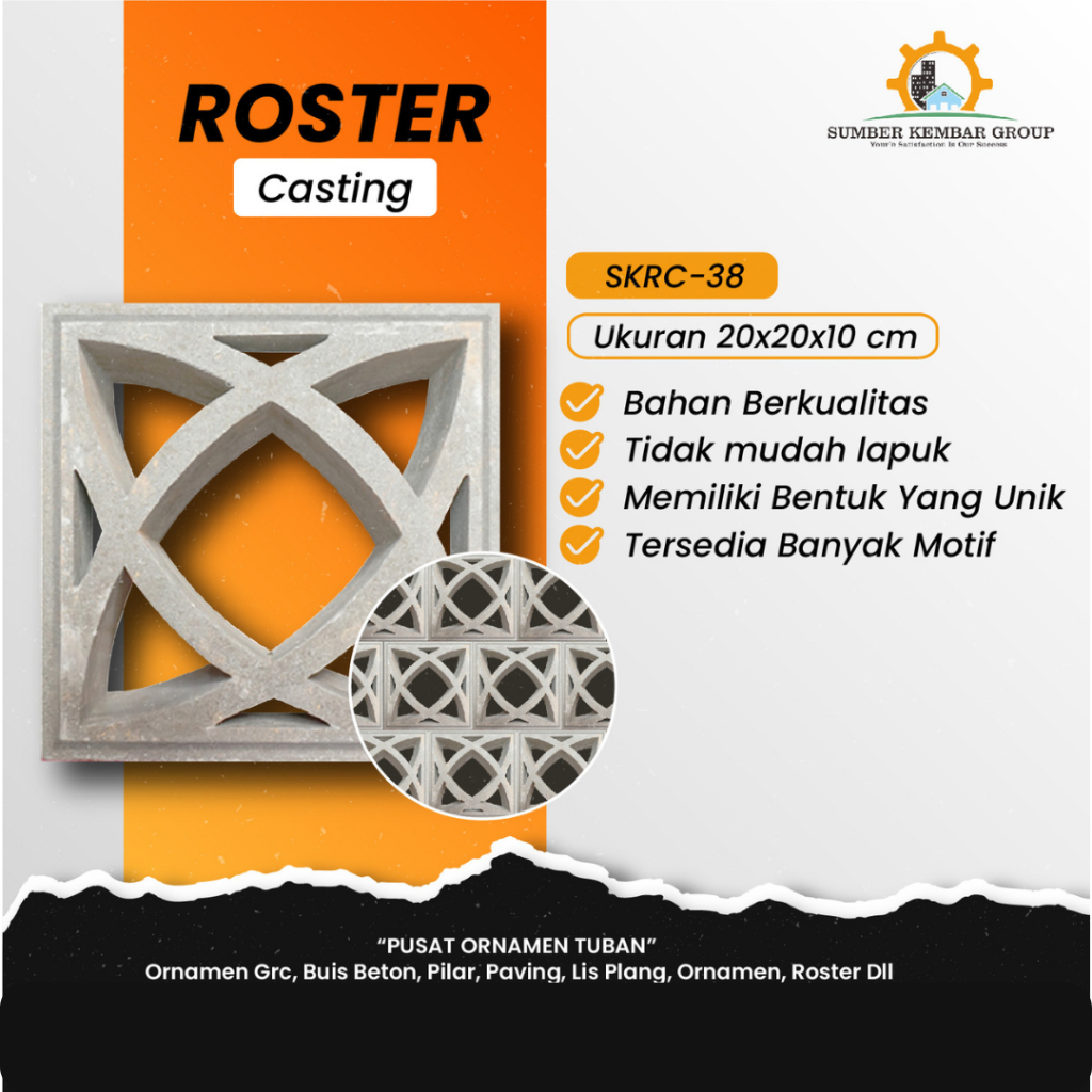Loster Beton Minimalis, Loster Minimalis, Loster Beton, Ventilasi Udara Lubang Angin, Roster Minimal
