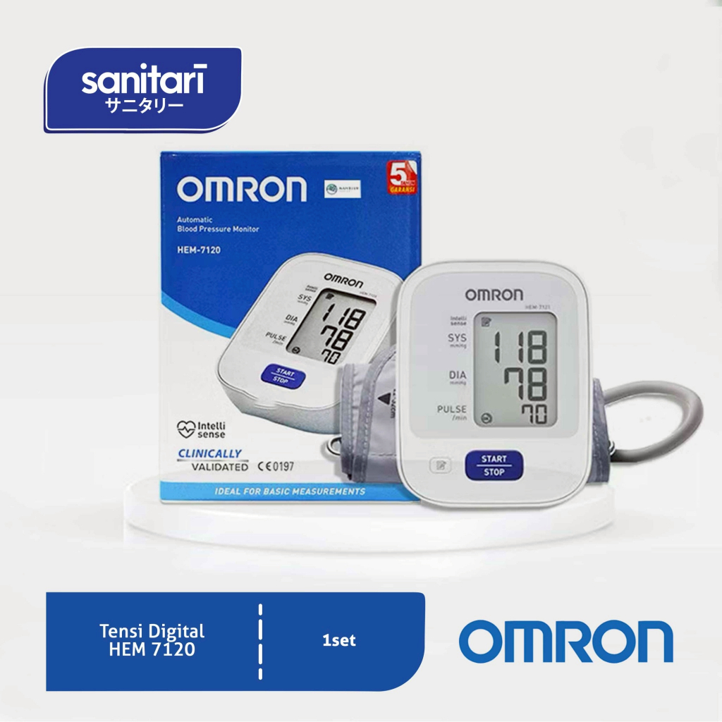 Tensimeter Digital Omron HEM-7120 - Alat Pengukur Tekanan Darah dan Detak Jantung