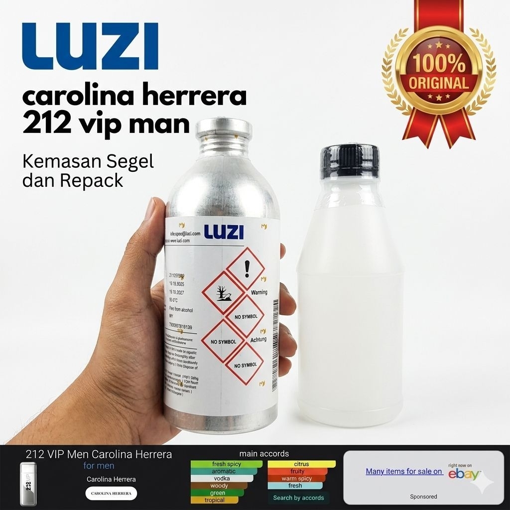 LUZI/CH 212 VIP MAN/KEMASAN SEGEL REPACK/BIBIT MURNI