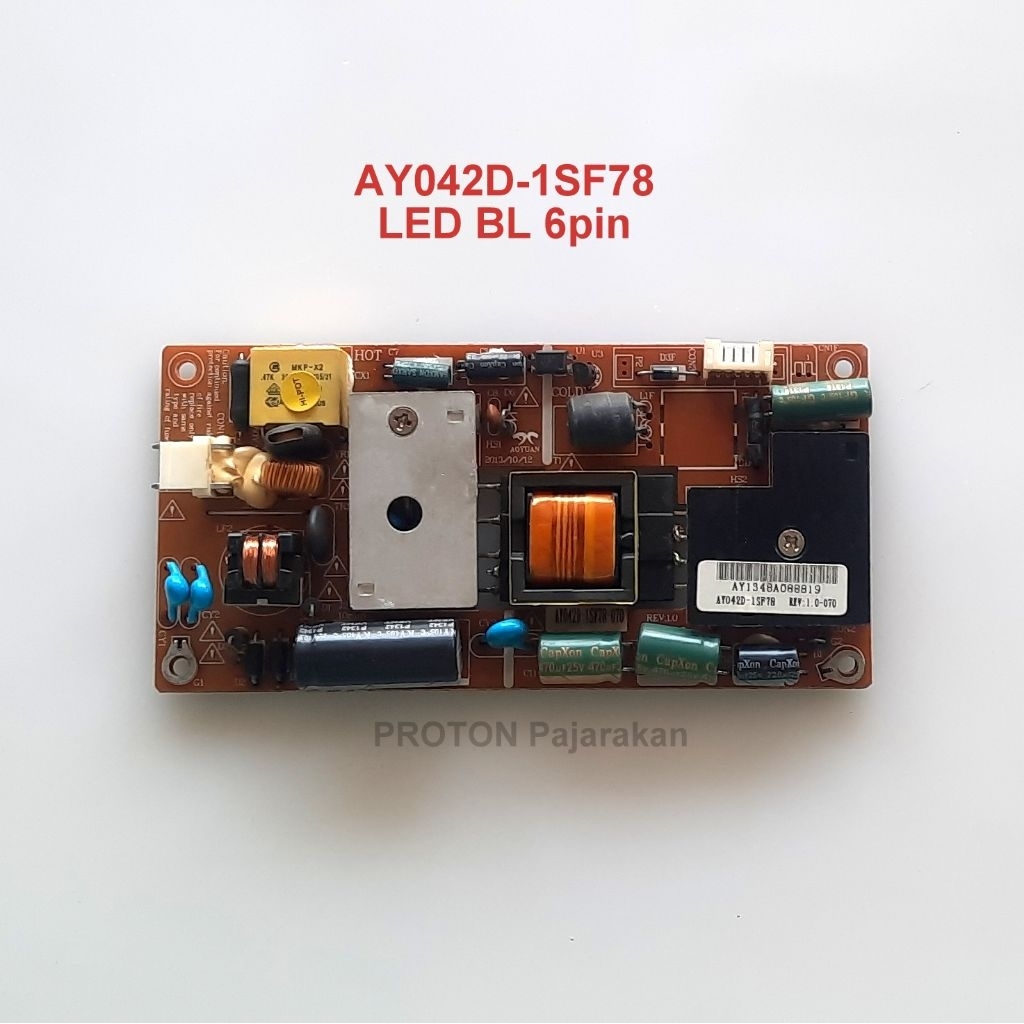 PSU LED TV Polytron PLD 19D253 PLD19D253 Mesin Power Supply LCD AOYUAN AY042D-1SF78 070 Regulator 12