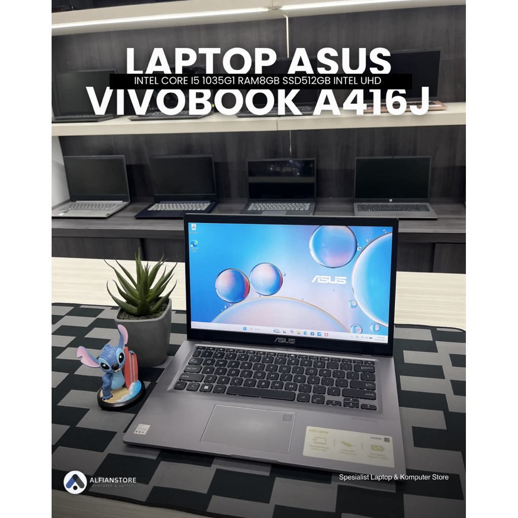 LAPTOP ASUS VIVOBOOK A416J INTEL CORE I5 1035G1 RAM8GB SSD512GB