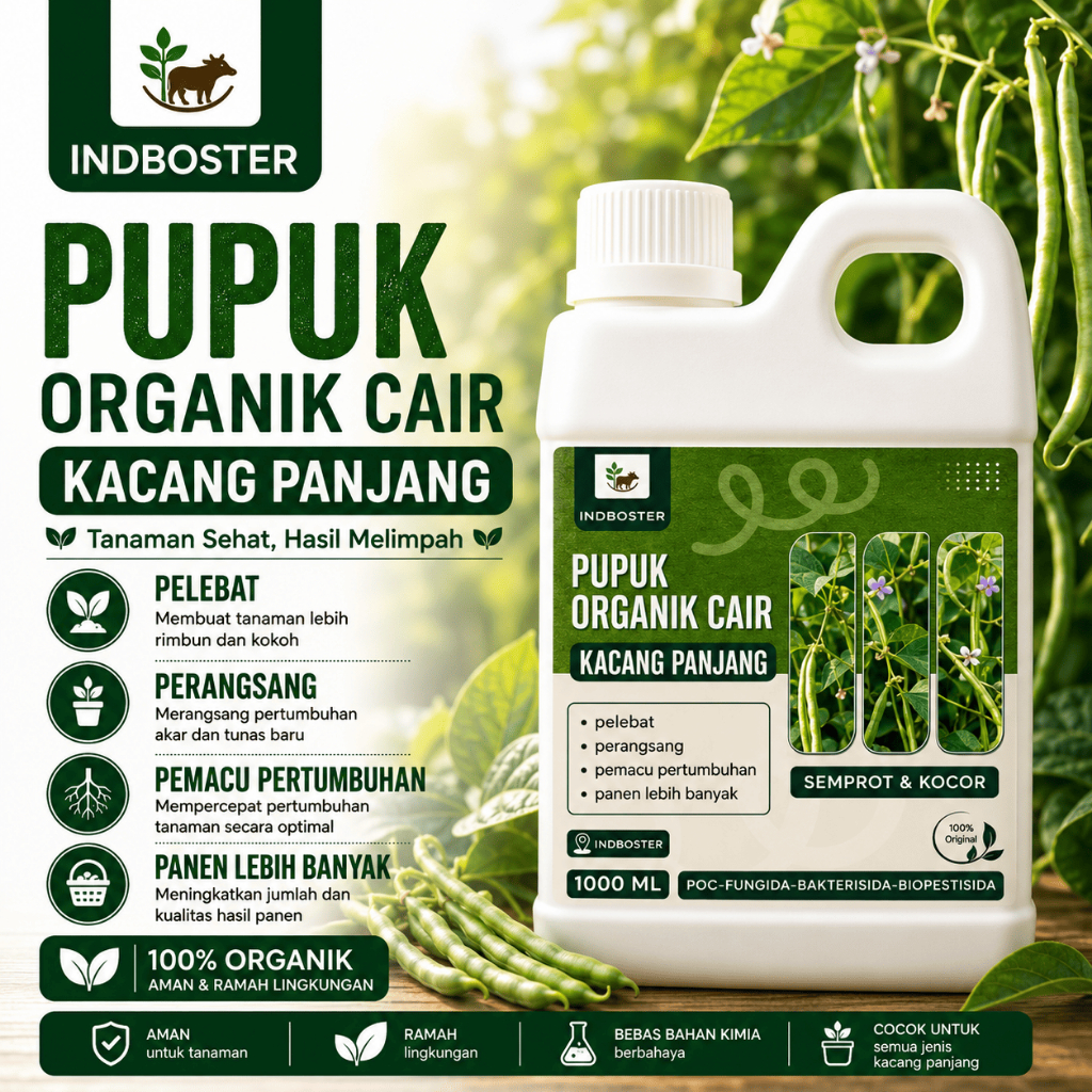 Pupuk Kacang Panjang / Pupuk Buah Kacang Panjang / Obat Pelebat Kacang Panjang Tanpa Hama dan Penyak