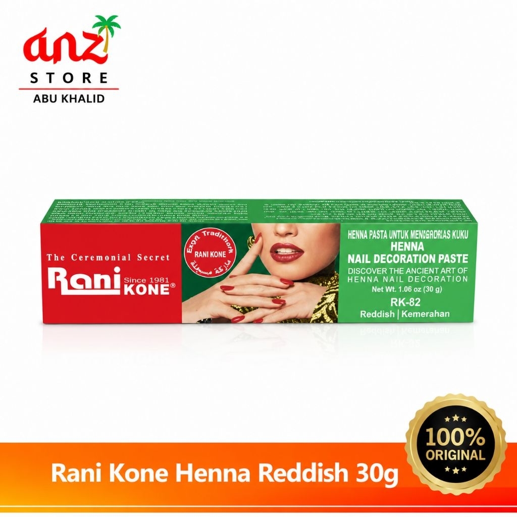 30g Besar 1 Pcs Rani Kone Henna Inai Paste Reddish Kemerahan Merah