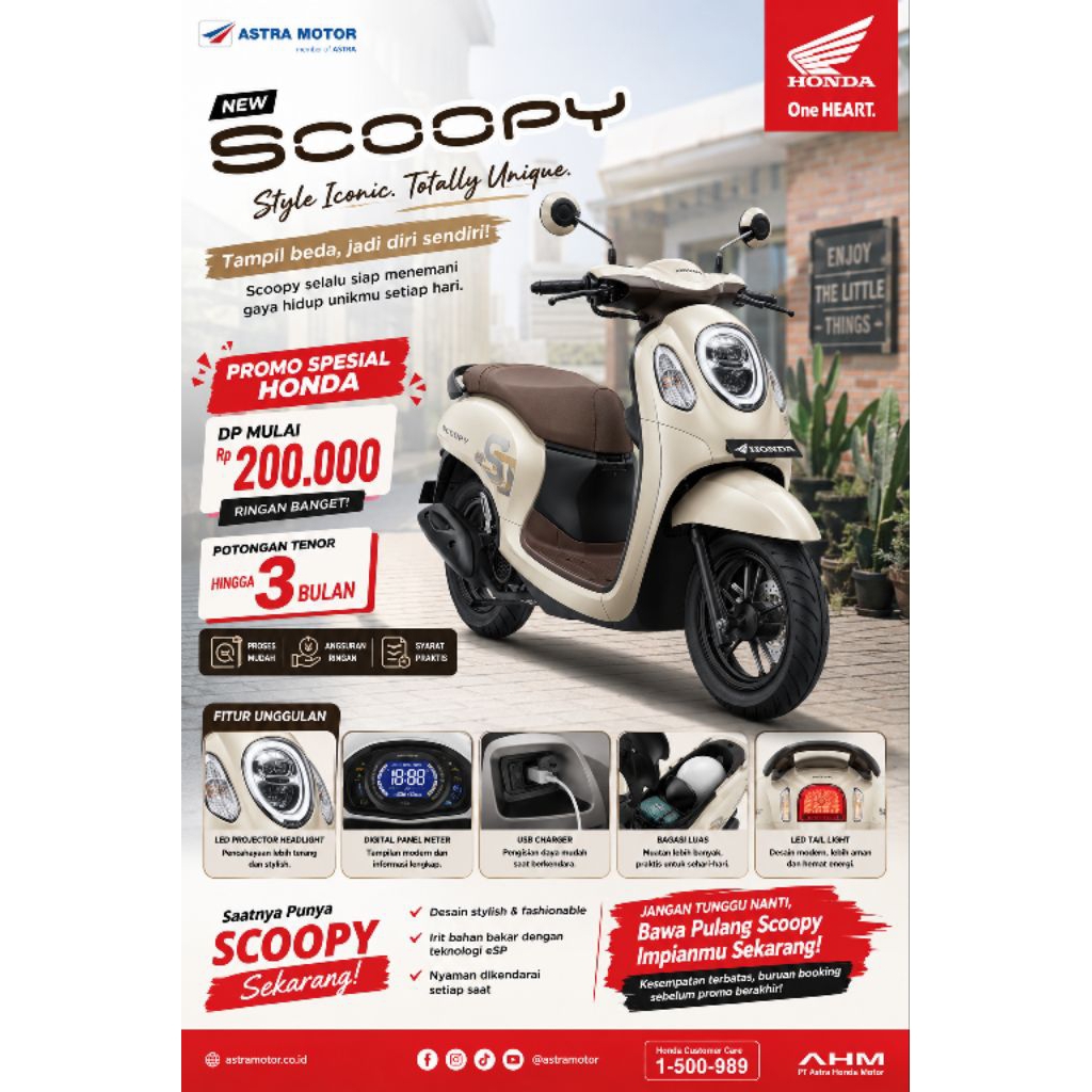 Promo Motor Honda 2026 DP Rp200.000 Cicilan Ringan | Astra Motor Honda Resmi | O8I24I888867