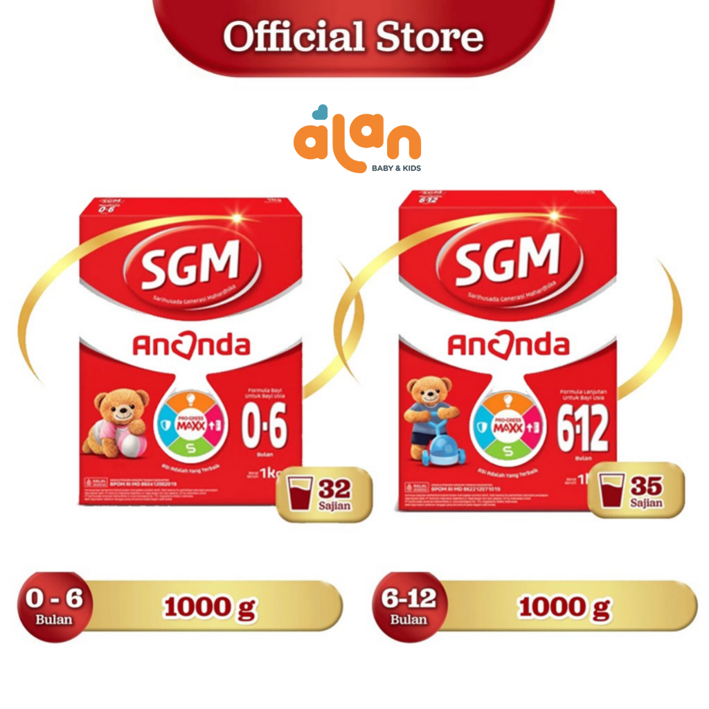 SGM Ananda 1000gr Susu Formula Bayi 0-6 & 6-12 Bulan